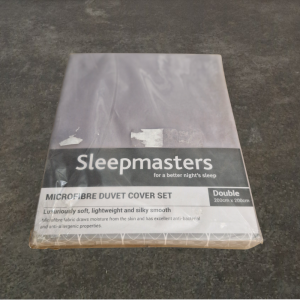 Plain 3pce Double Duvet Grey