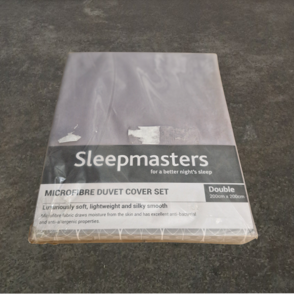 LOT 61 Main Plain 3pce Double Duvet Grey