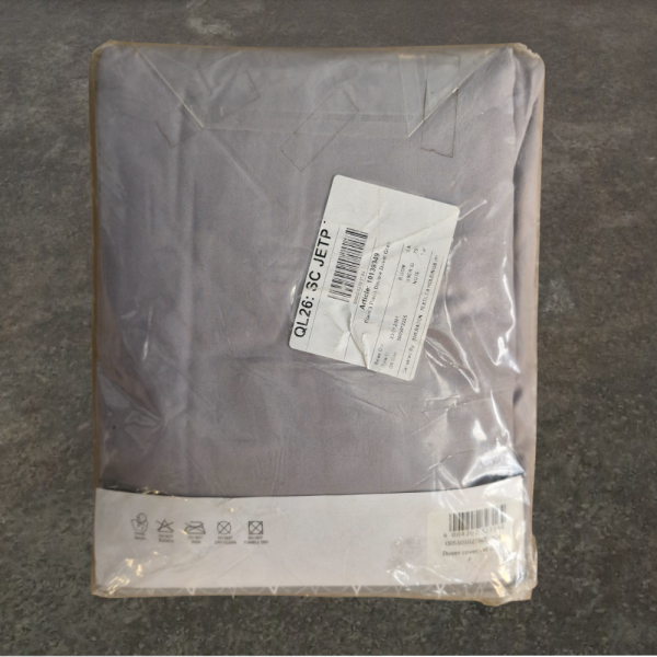 LOT 61 Main3 Plain 3pce Double Duvet Grey