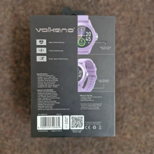 20250618_111210 Volkano Splash Series Round Smartwatch (Purple)